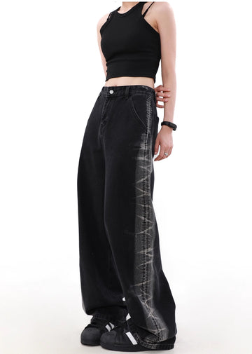 Sideline washed wide load denim pants