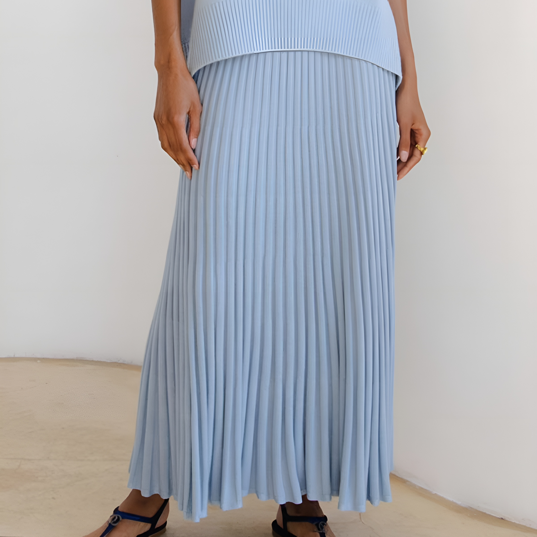 Leisure Pleated Knit Skirt