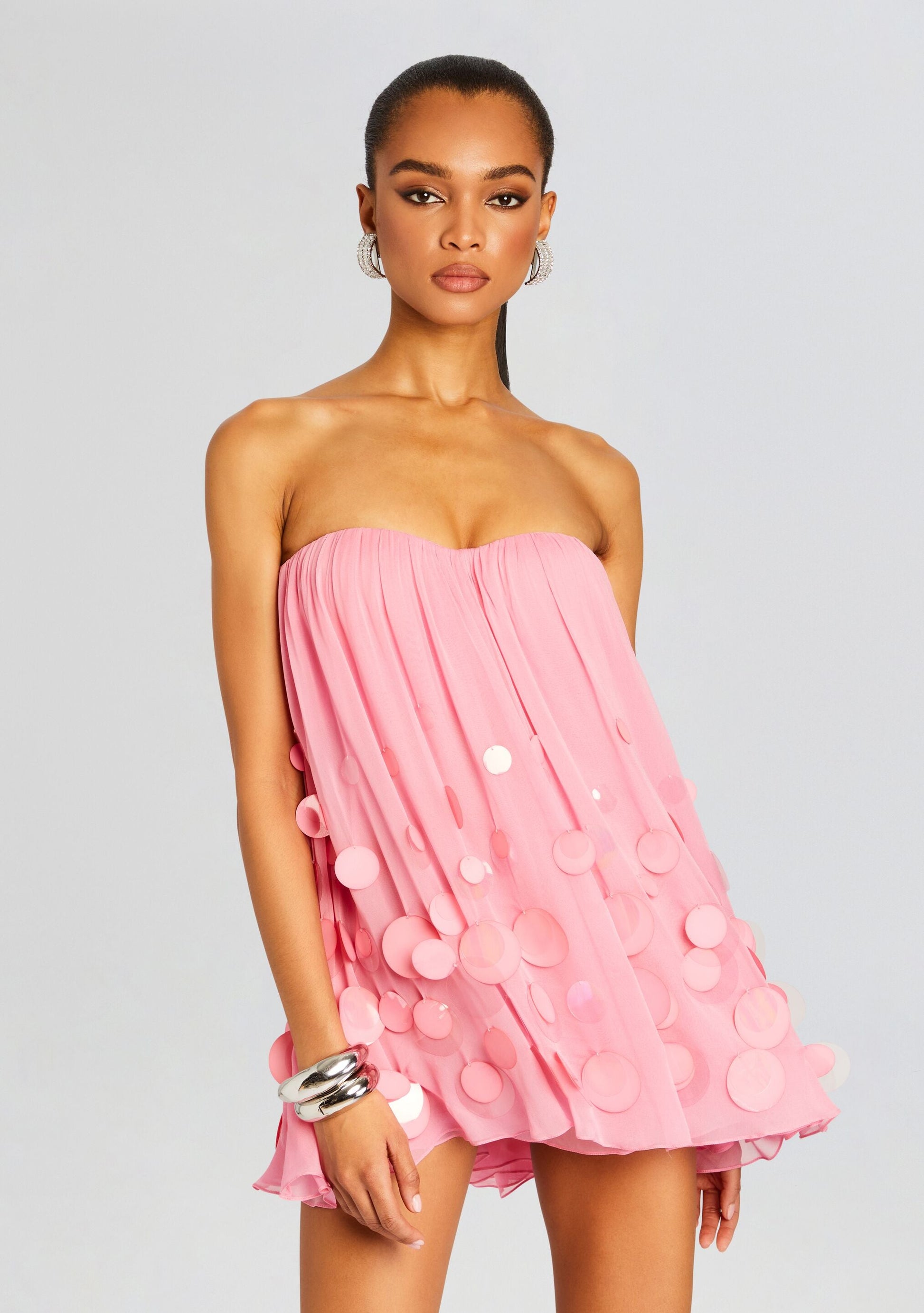 callistari-Sherry Embellished Dress-pink