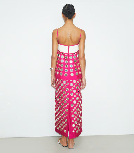 Handmade layered mirrored dress
