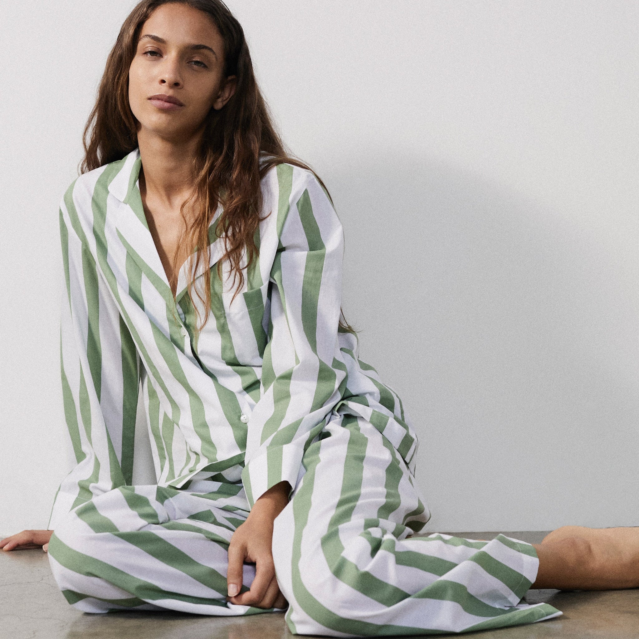 Sage Stripe Pyjama Set